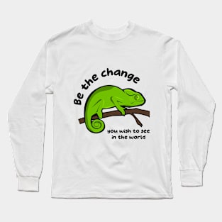 Funny chameleon Sticker Design Long Sleeve T-Shirt